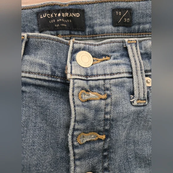 Womens Lucky Brand High-Rise Button-Fly Jeans - Picture 4 of 5